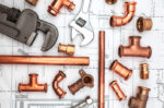 plumbing pipes and tools