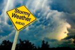 Stormy weather ahead sign